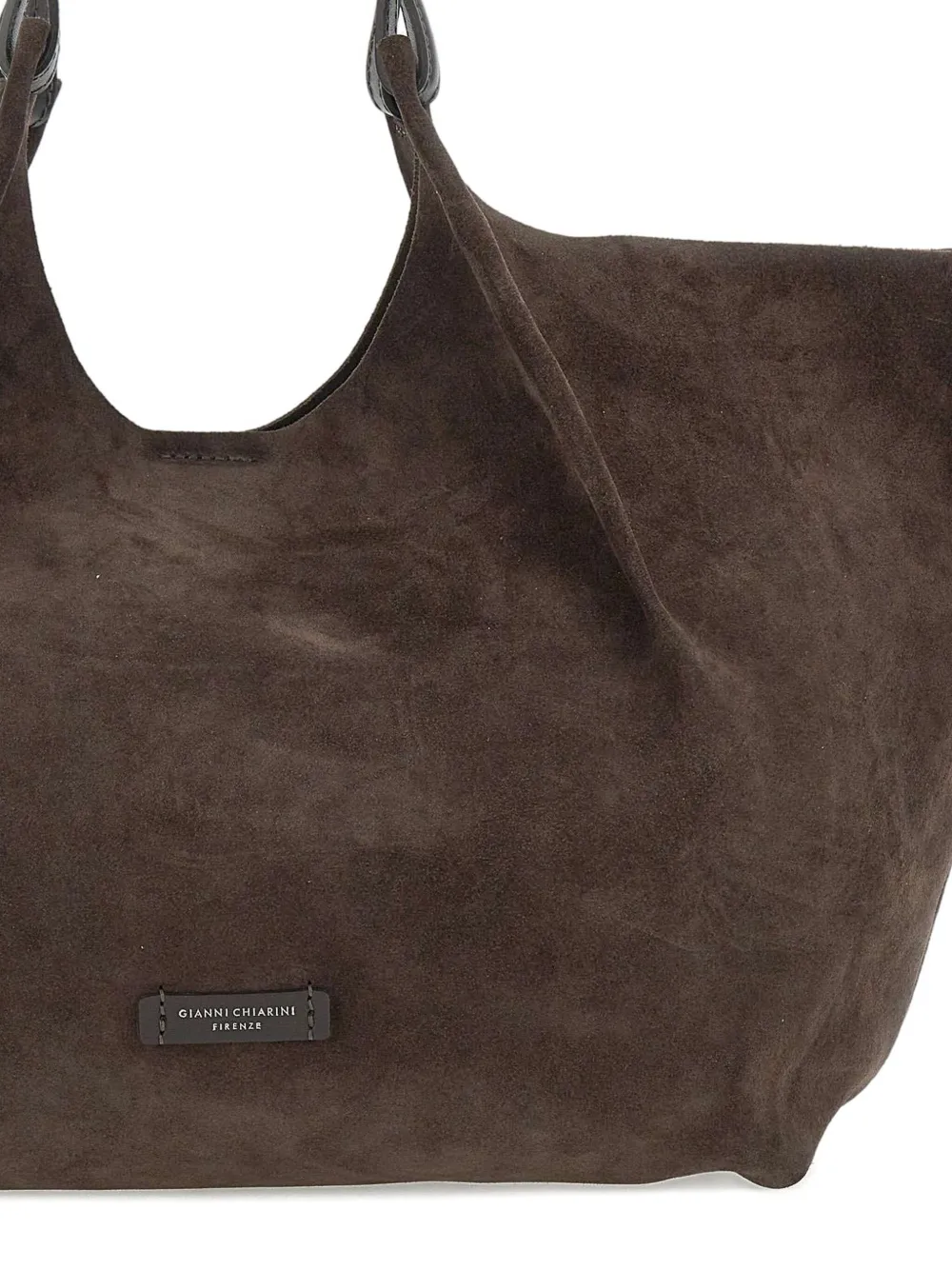 GIANNI CHIARINI suede tote bag Bruin