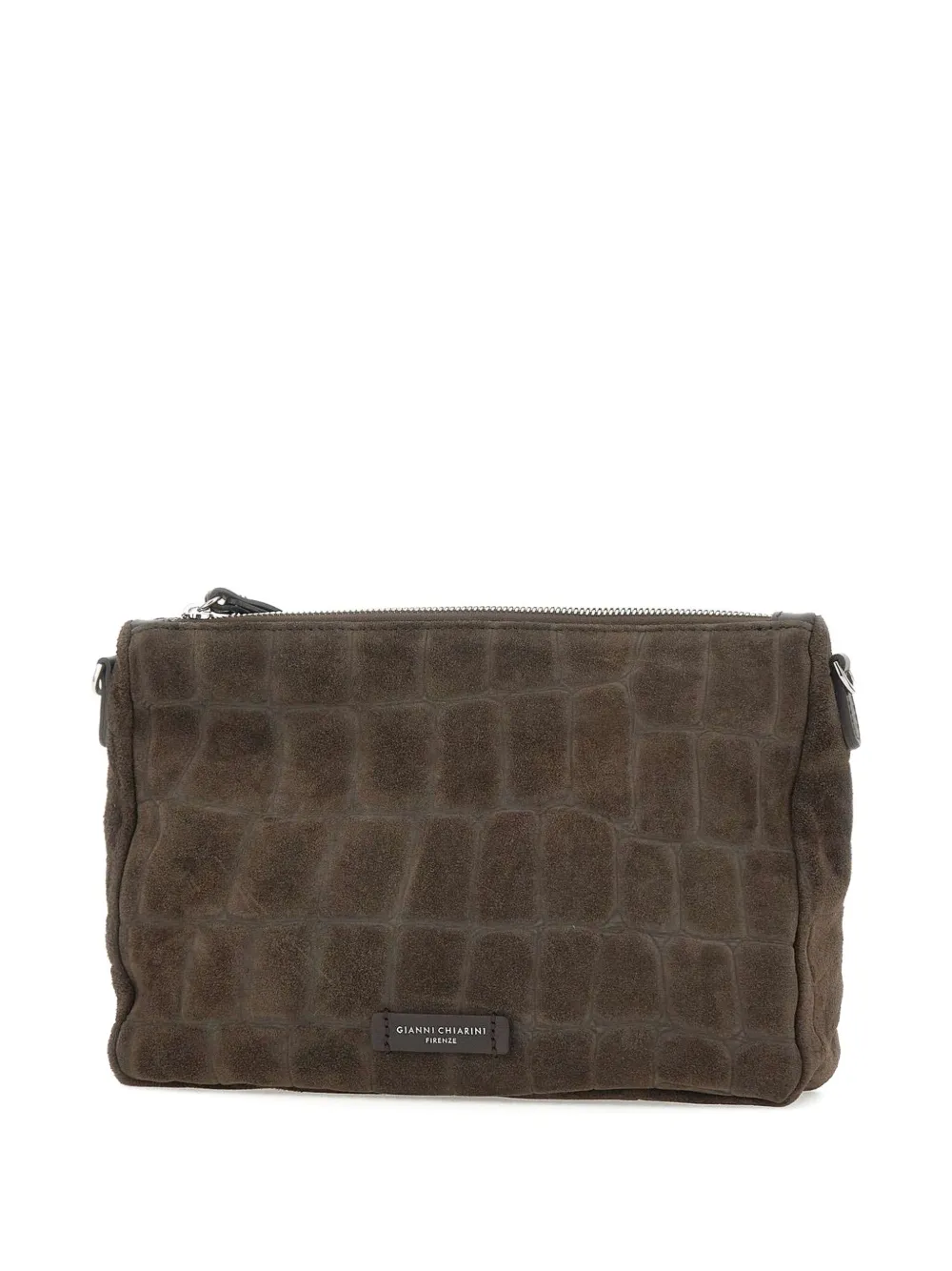GIANNI CHIARINI Suède clutch Bruin
