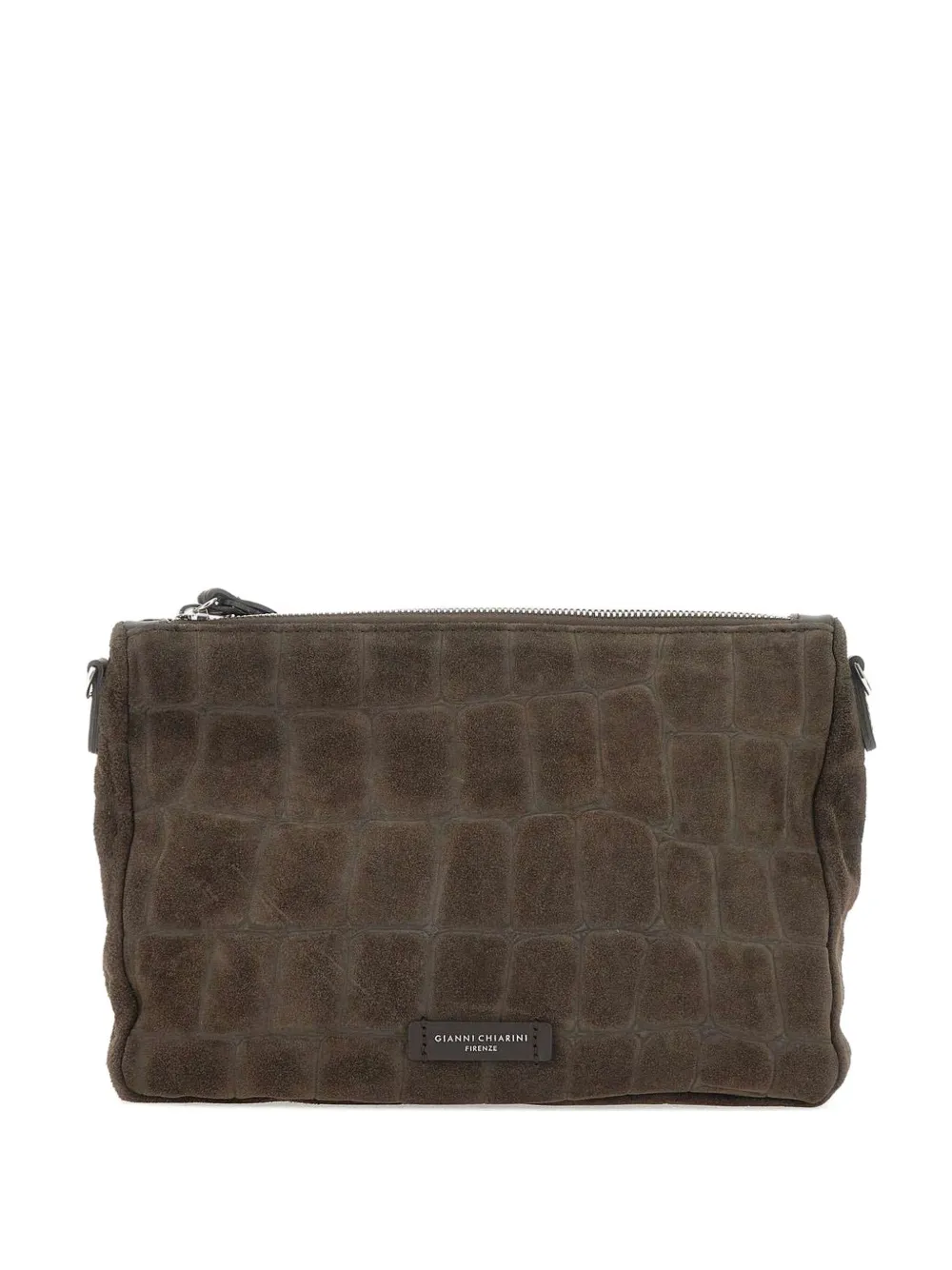 GIANNI CHIARINI suede clutch bag | Brown | Image 1