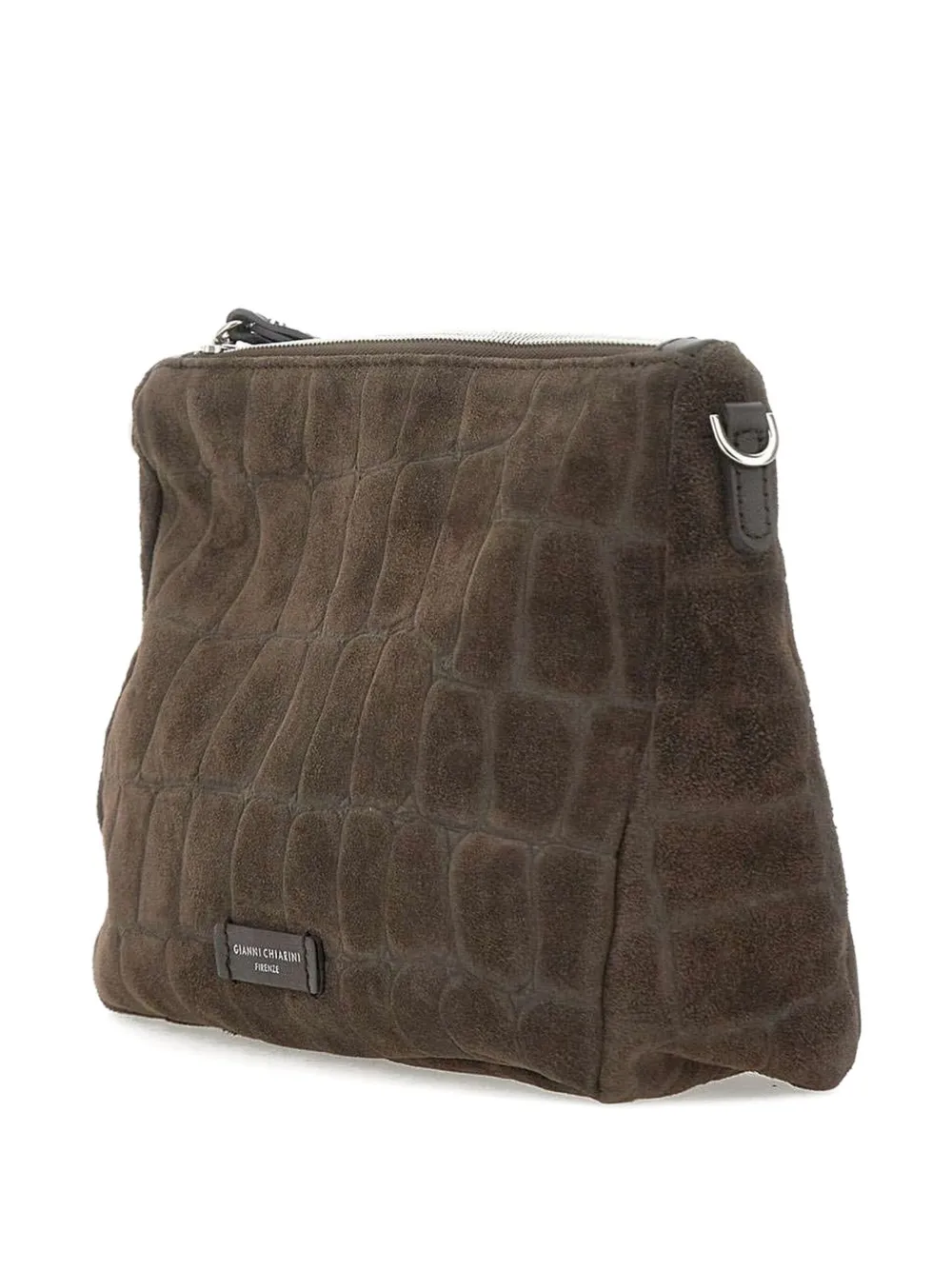 GIANNI CHIARINI Suède clutch Bruin