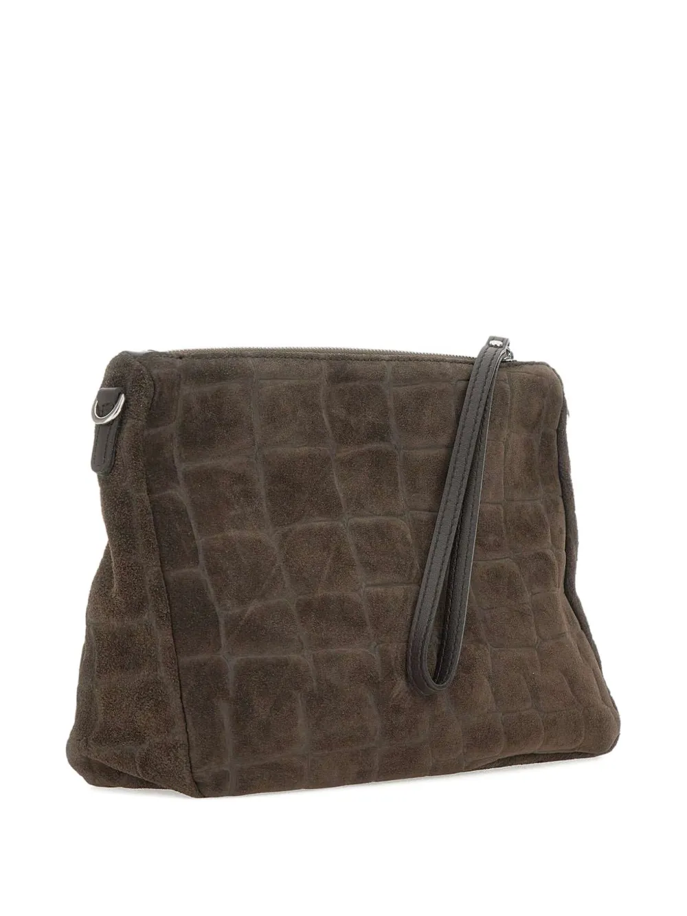 GIANNI CHIARINI Suède clutch Bruin