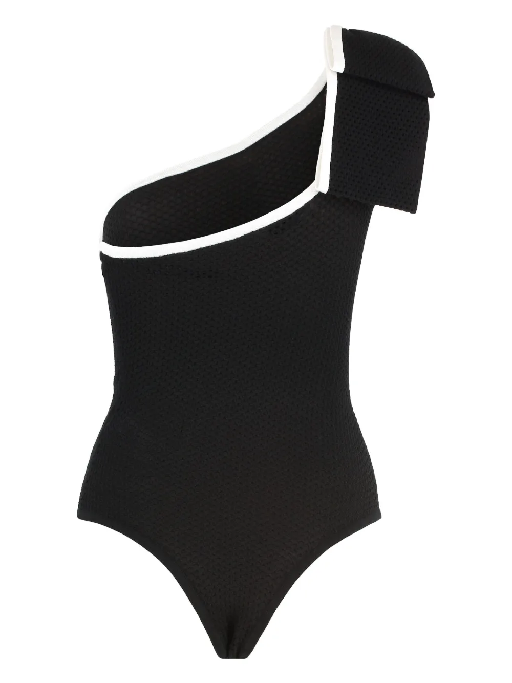 Elisabetta Franchi one-shoulder textured bodysuit | Vests & Tank Tops | Image 2