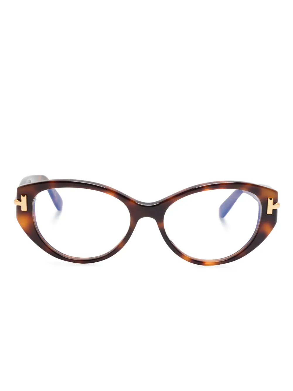 TOM FORD Bril met ovaal montuur Bruin