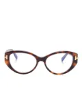 TOM FORD Eyewear oval-frame glasses - Brown