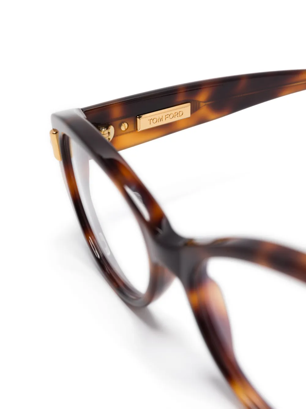 TOM FORD Bril met ovaal montuur Bruin