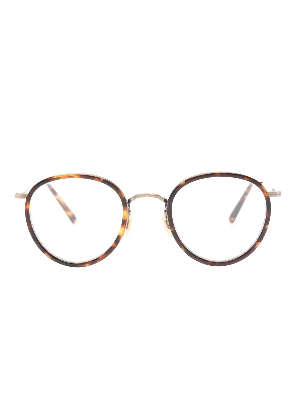 Eyevan7285 tortoiseshell-pattern round-frame glasses | Brown | Image 1