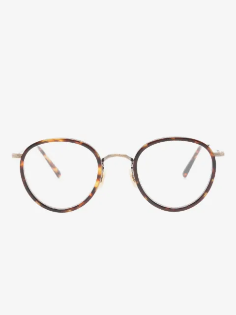 Eyevan7285 lunettes de vue rondes à effet écailles de tortue
