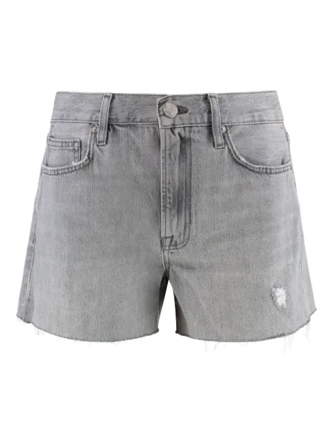FRAME Le Simone frayed denim shorts