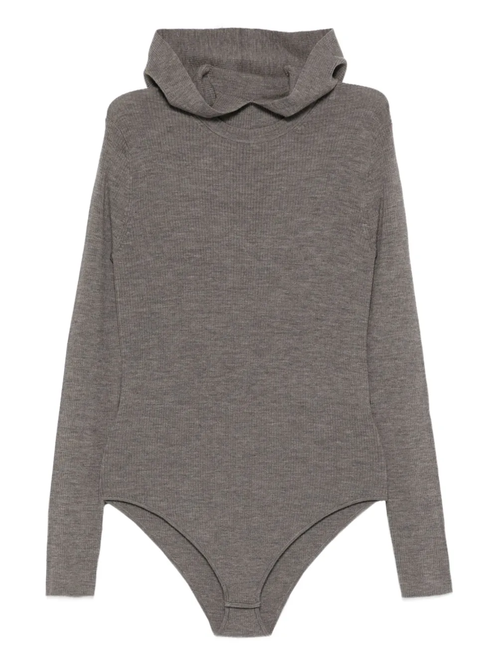 P.A.R.O.S.H. hooded ribbed bodysuit | Grey | Image 1