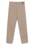 FENDI FF logo-plaque stretch-cotton pants - Neutrals