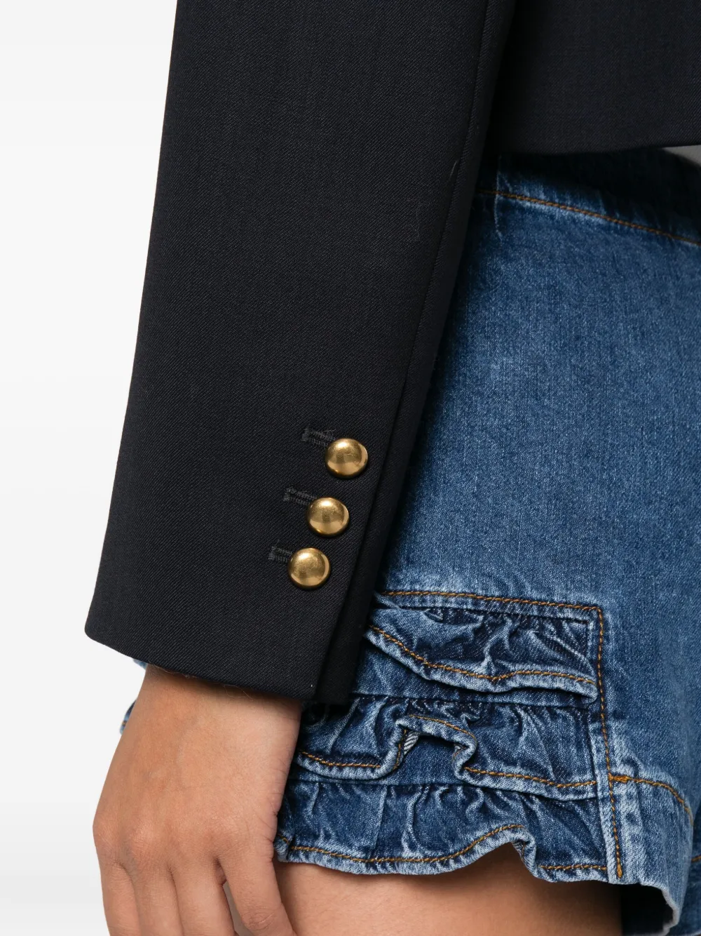P.A.R.O.S.H. Liliuxy button-fastening cropped jacket Blauw