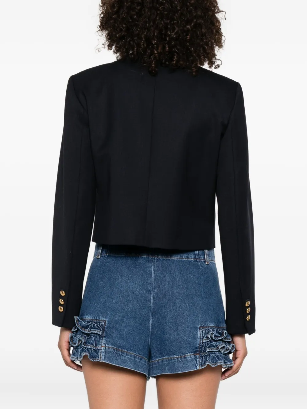 P.A.R.O.S.H. Liliuxy button-fastening cropped jacket Blauw