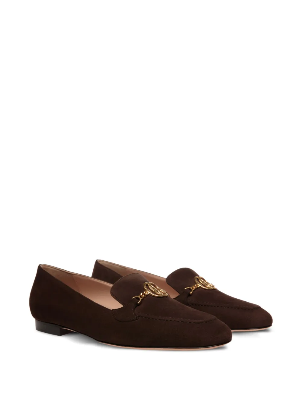 Bally Daily Emblem loafers met kettingdetail - Bruin