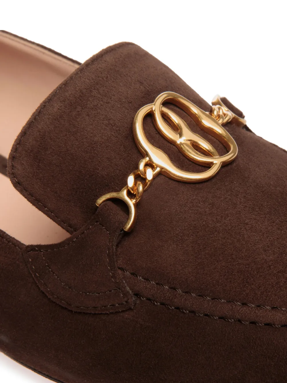 Bally Daily Emblem loafers met kettingdetail Bruin