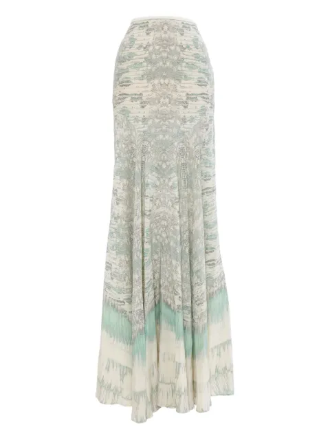 Roberto Cavalli Vintage abstract-print maxi skirt 