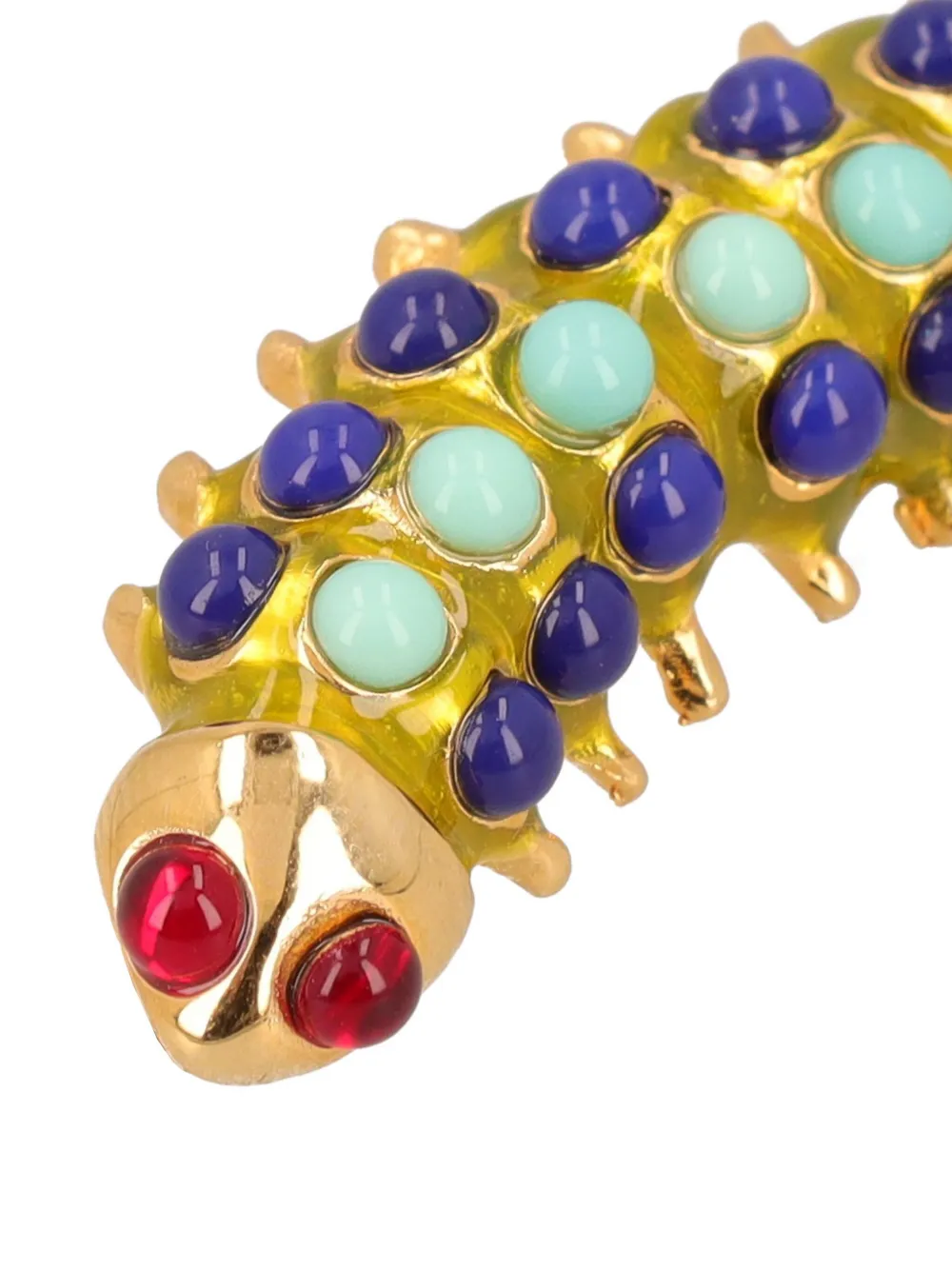 Pre-owned Kenneth Jay Lane Vintage Caterpillar Brooch