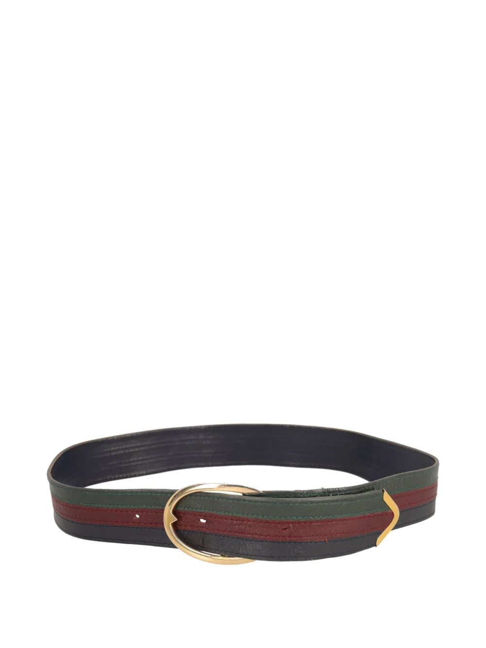 pre-owned Tricolor Leather belt