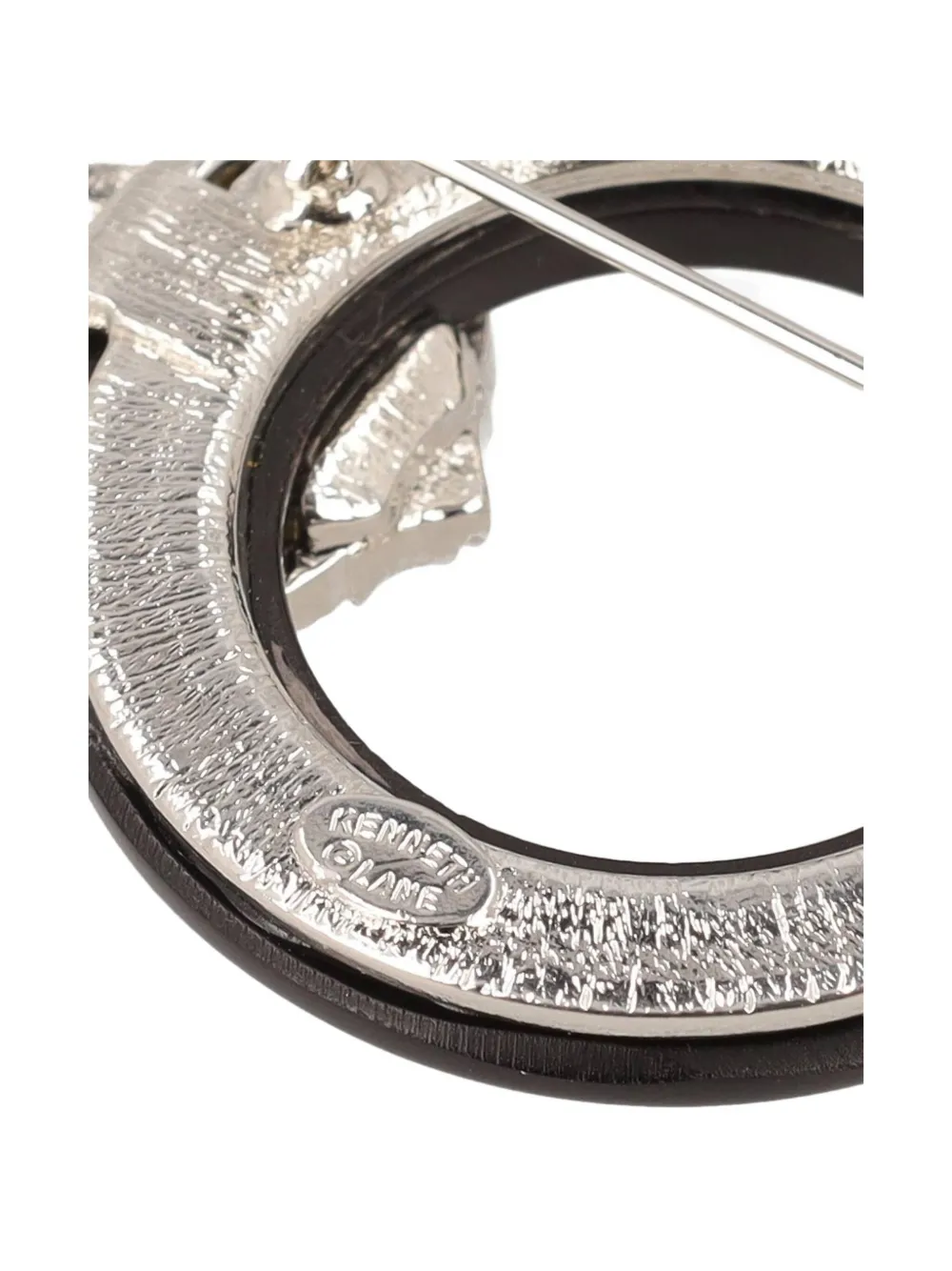 Pre-owned Kenneth Jay Lane Vintage 1970s Decò Circle Brooch