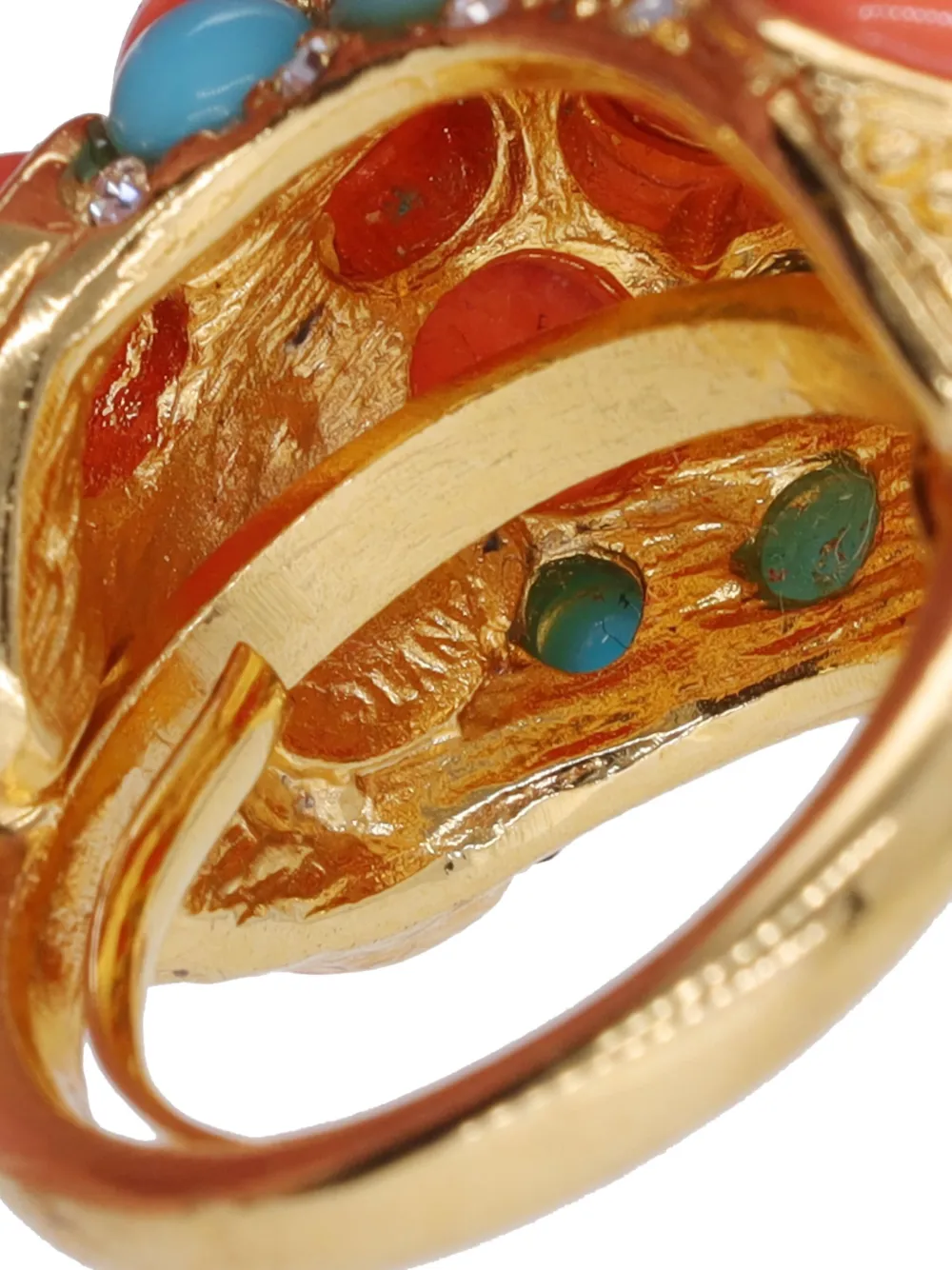 Pre-owned Kenneth Jay Lane Vintage  Resin Pearls Ring