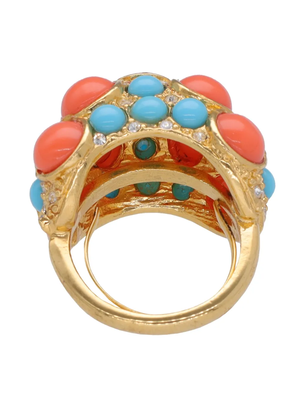 Pre-owned Kenneth Jay Lane Vintage  Resin Pearls Ring