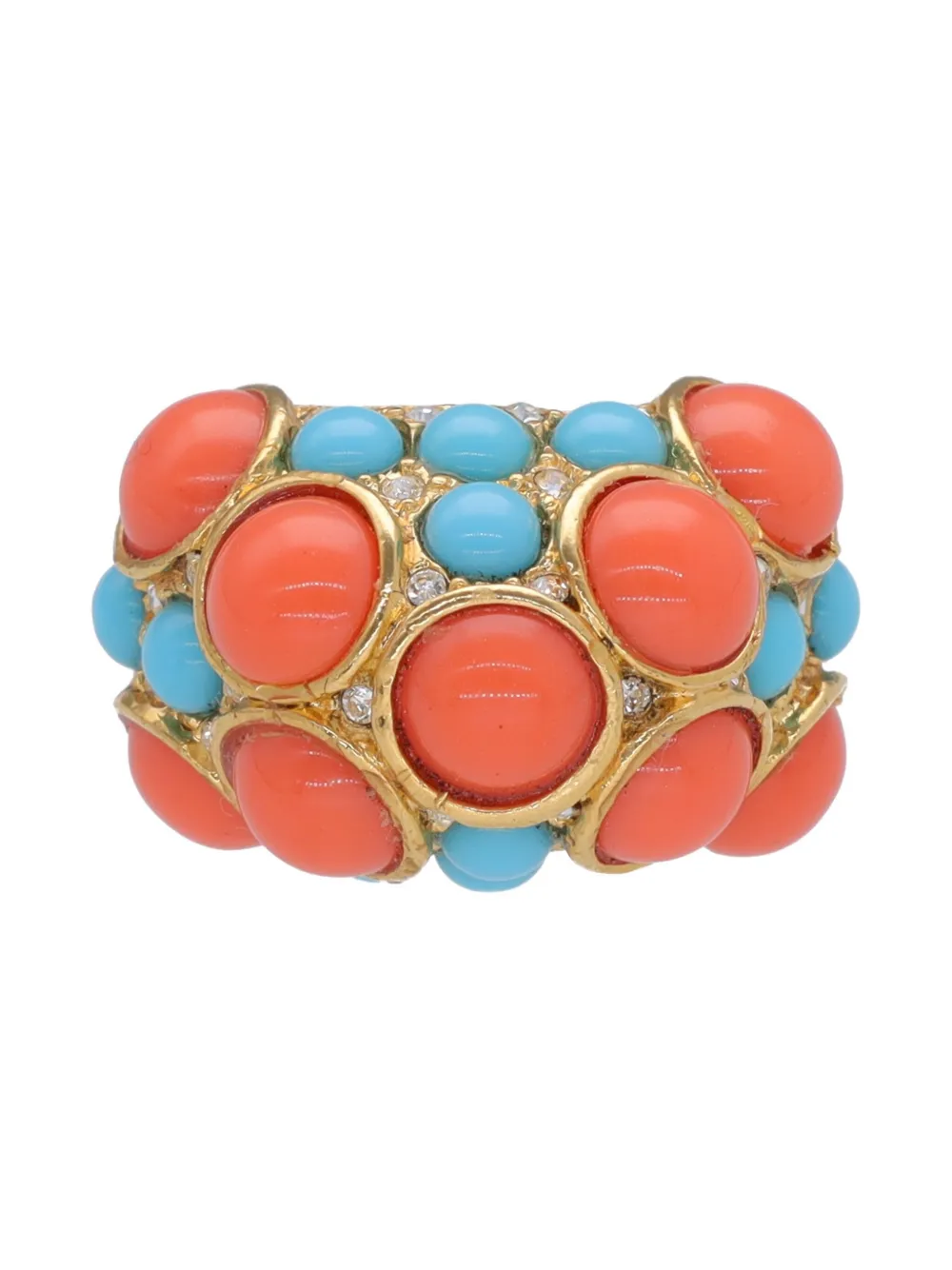 Pre-owned Kenneth Jay Lane Vintage  Resin Pearls Ring