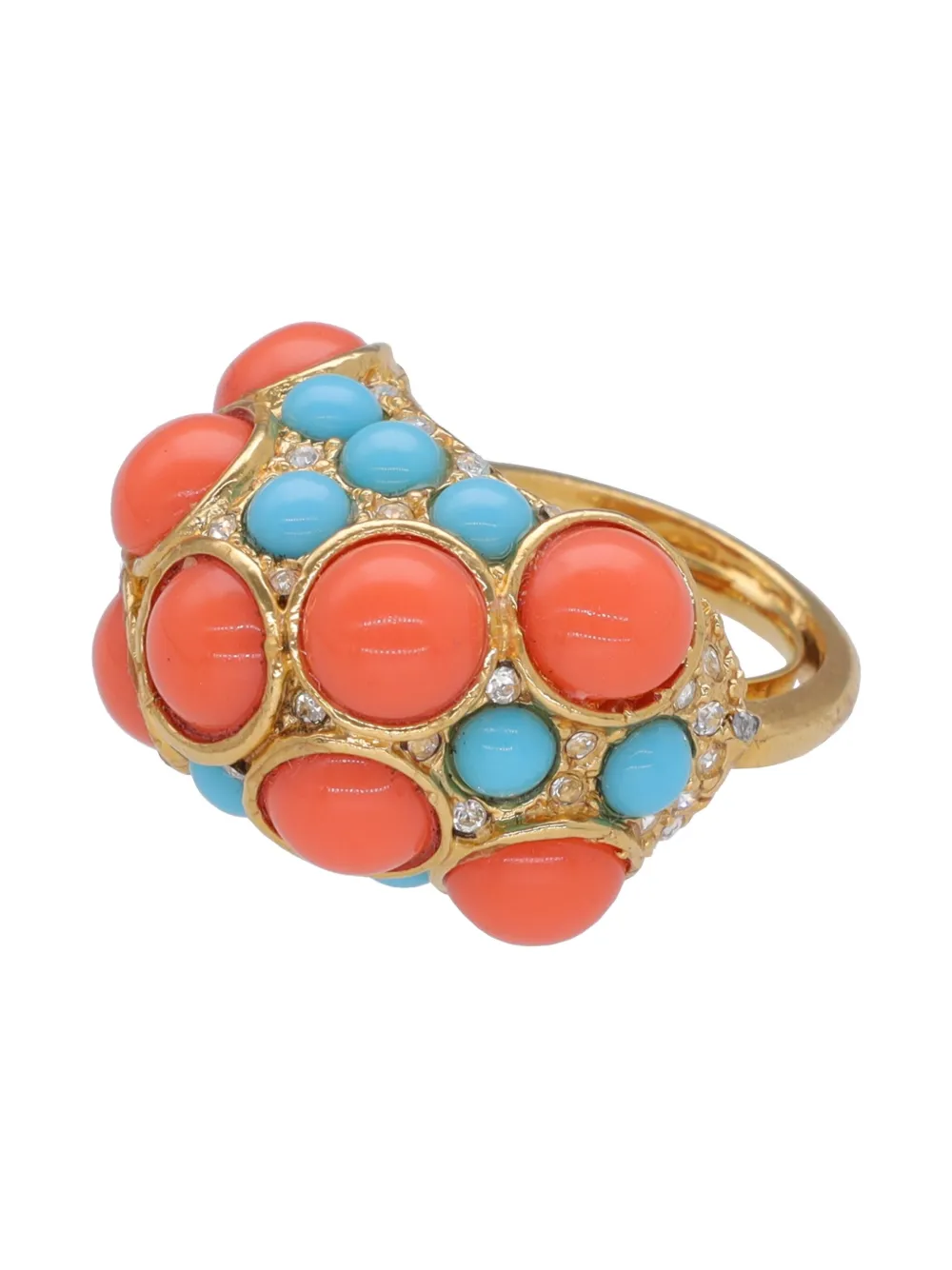 Pre-owned Kenneth Jay Lane Vintage  Resin Pearls Ring