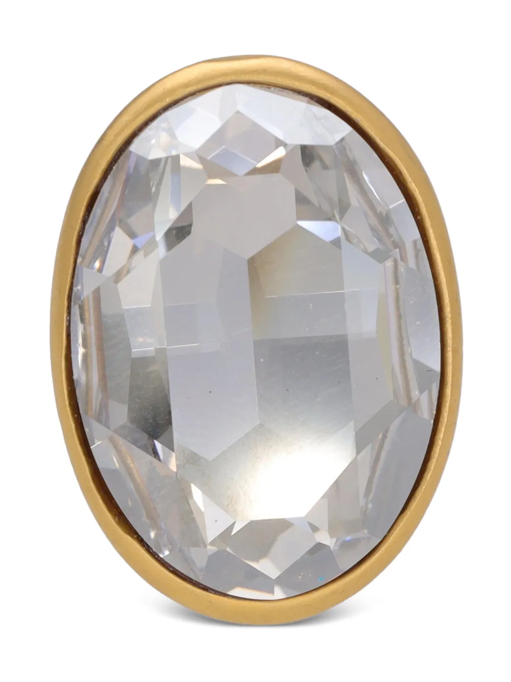 oval crystal ring