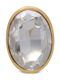 Kenneth Jay Lane Vintage oval crystal ring - Gold