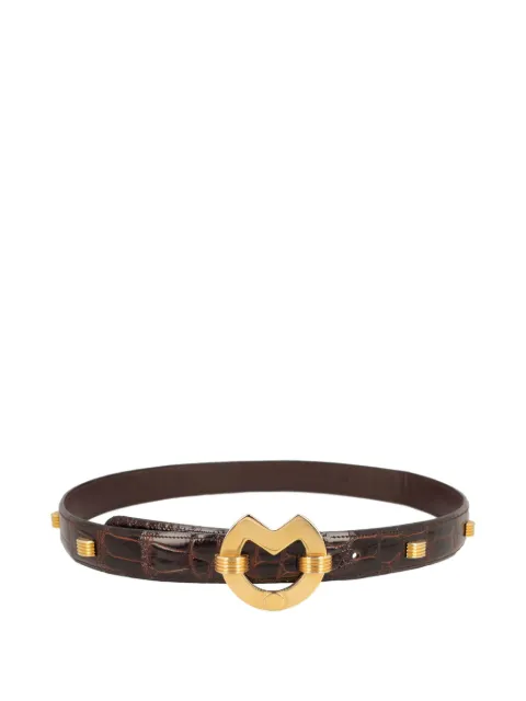 MILA SCHON crocodile-embossed belt