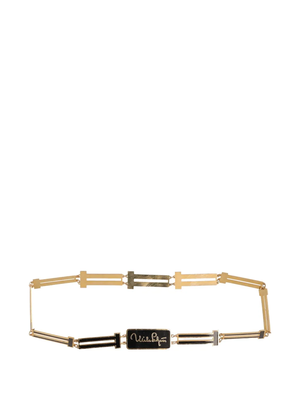 logo-plaque chain belt