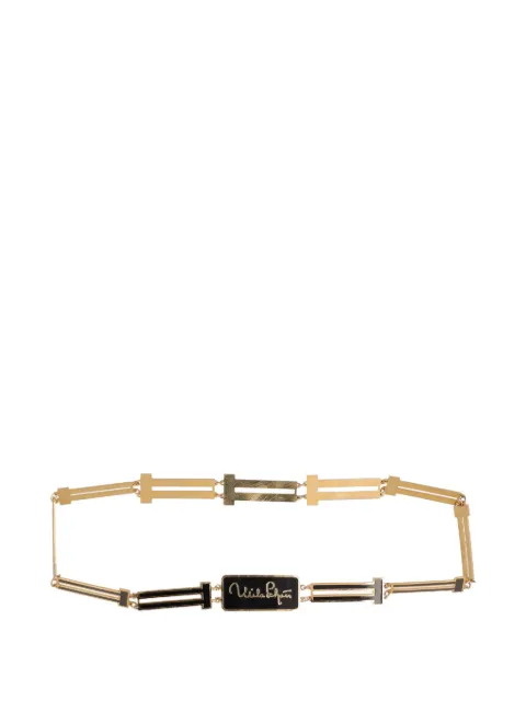 Mila Schon Vintage logo-plaque chain belt