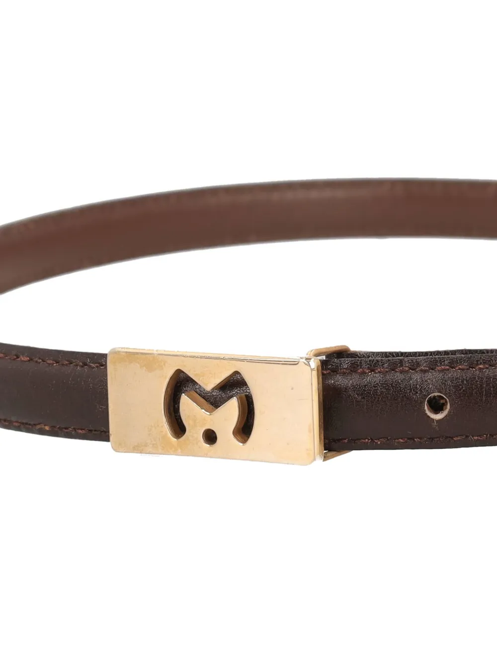 Pre-owned Mila Schon Vintage Leather Thin Belt