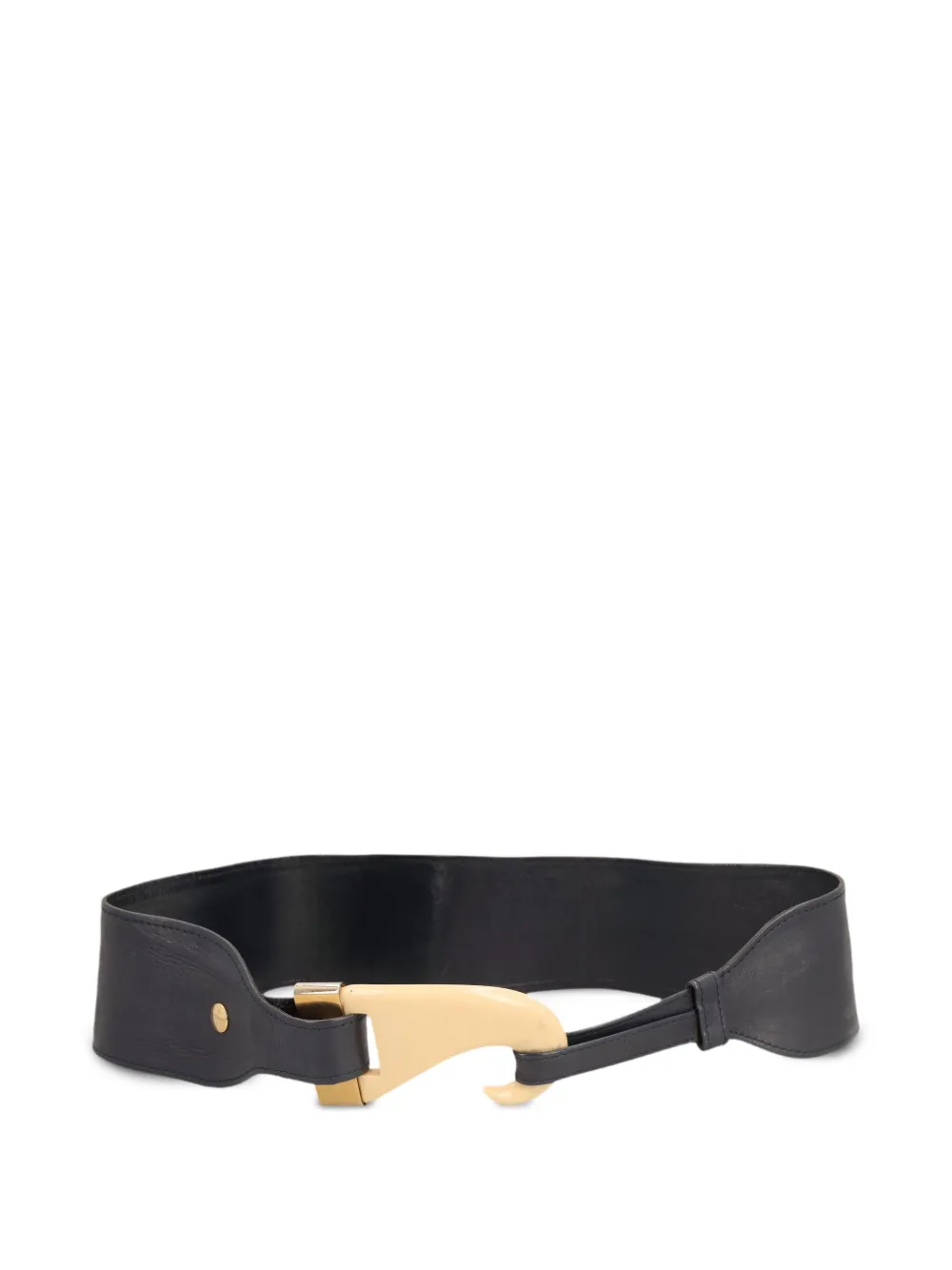 Horn leather belt