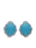 Kenneth Jay Lane Vintage crystal-embellished earrings - Silver