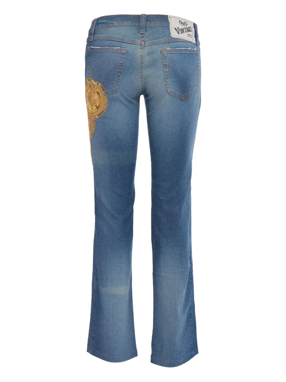 D&G Vintage Jeans met pailletten - Blauw
