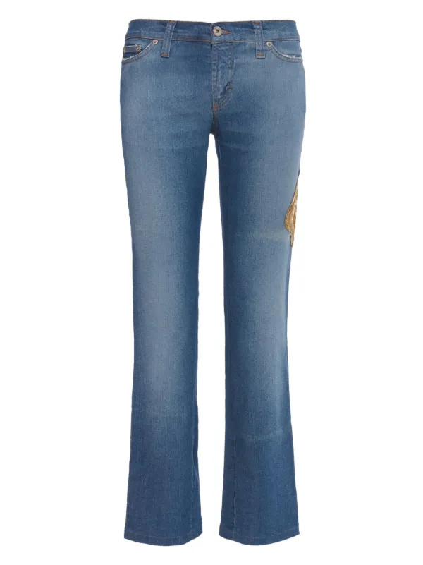 D&G Vintage sequin-embellished Jeans Blue FARFETCH IN