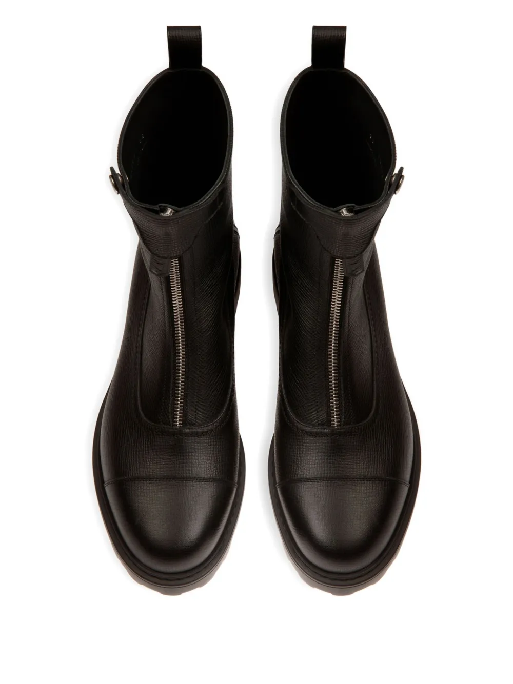 Bally Gusto Zipped Grained Boots In Black