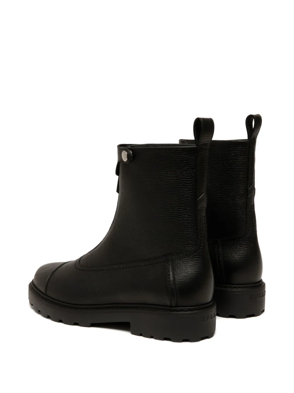 Bally Gusto Zipped Grained Boots In Black