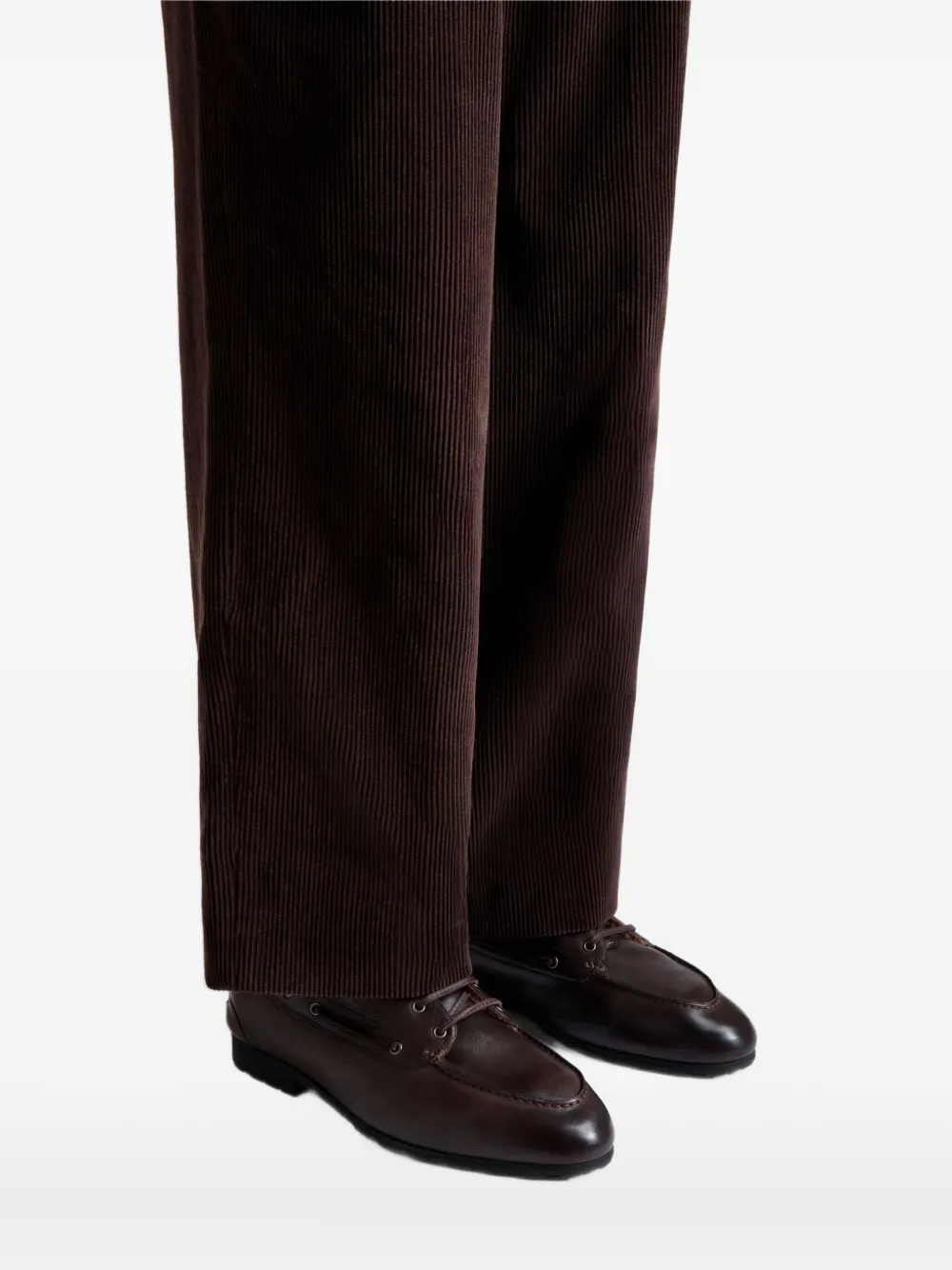 Bally Leren veterlaarzen Bruin