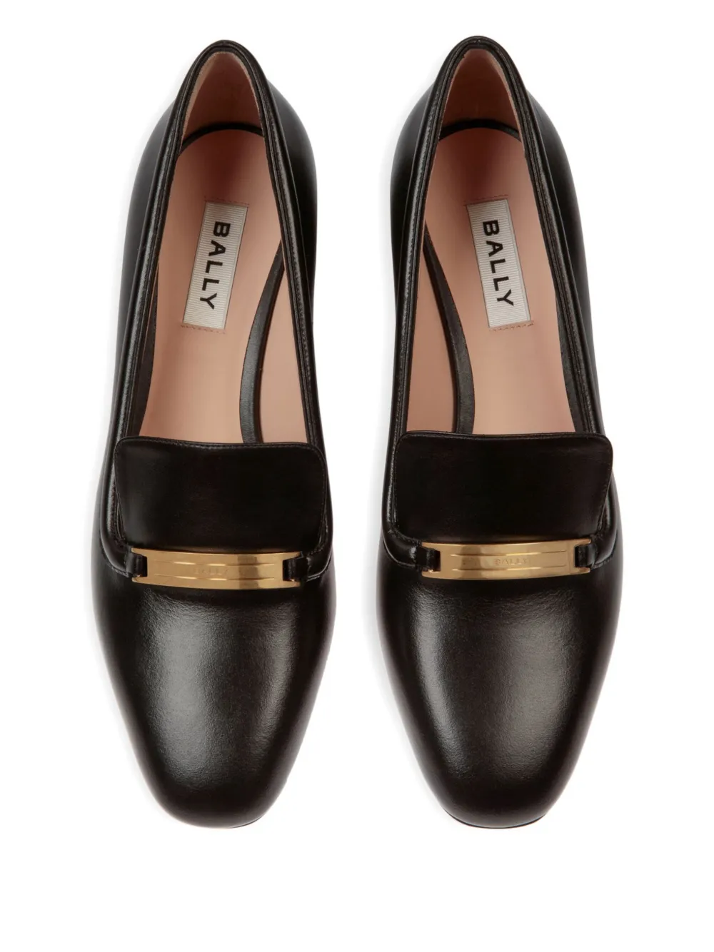 Bally 40mm Deco Metal-plaque Pump In Black