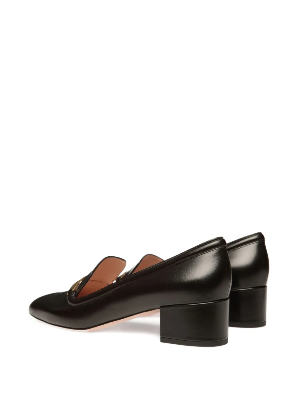 Bally 40mm Deco Metal-plaque Pump In Black