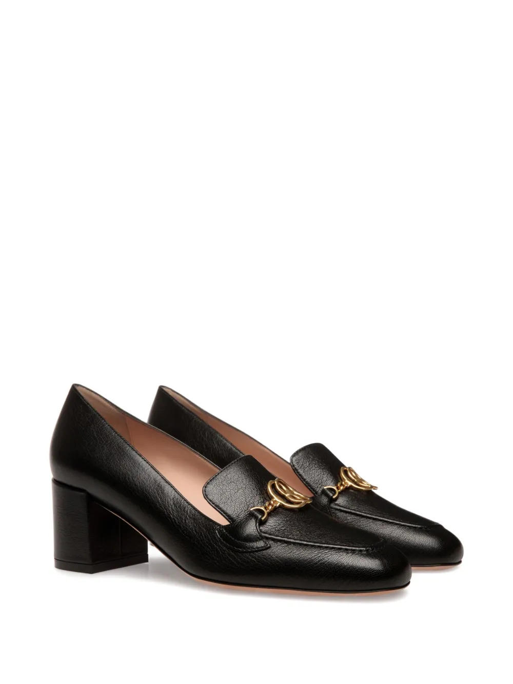 Bally Pumps met blokhak en logodetail Zwart