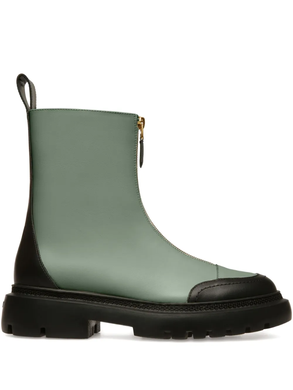Bally Woman Ankle Boots Sage Green Size 7.5 Leather In Green