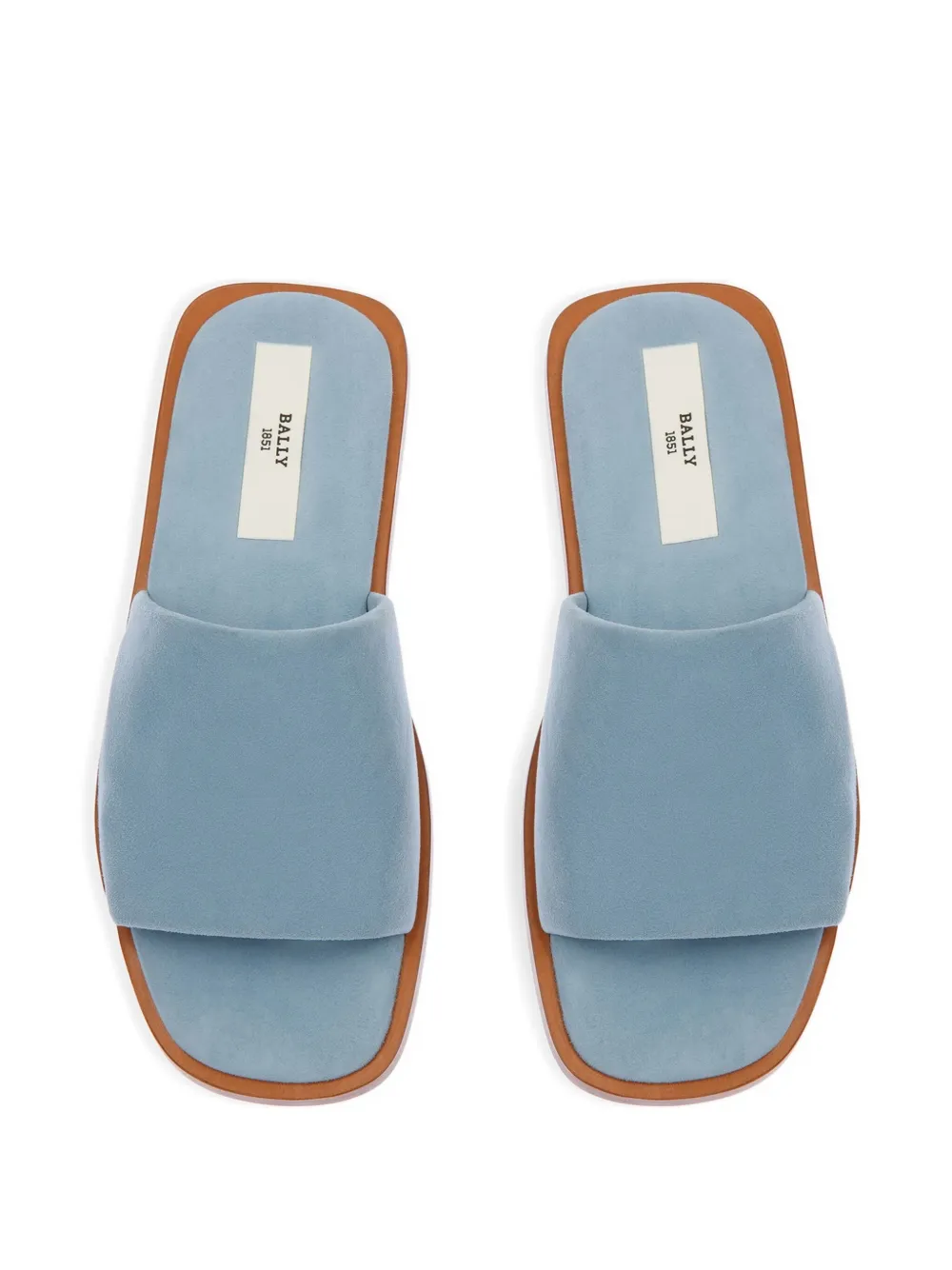 Bally Sabian leren sandalen met vierkante neus Blauw