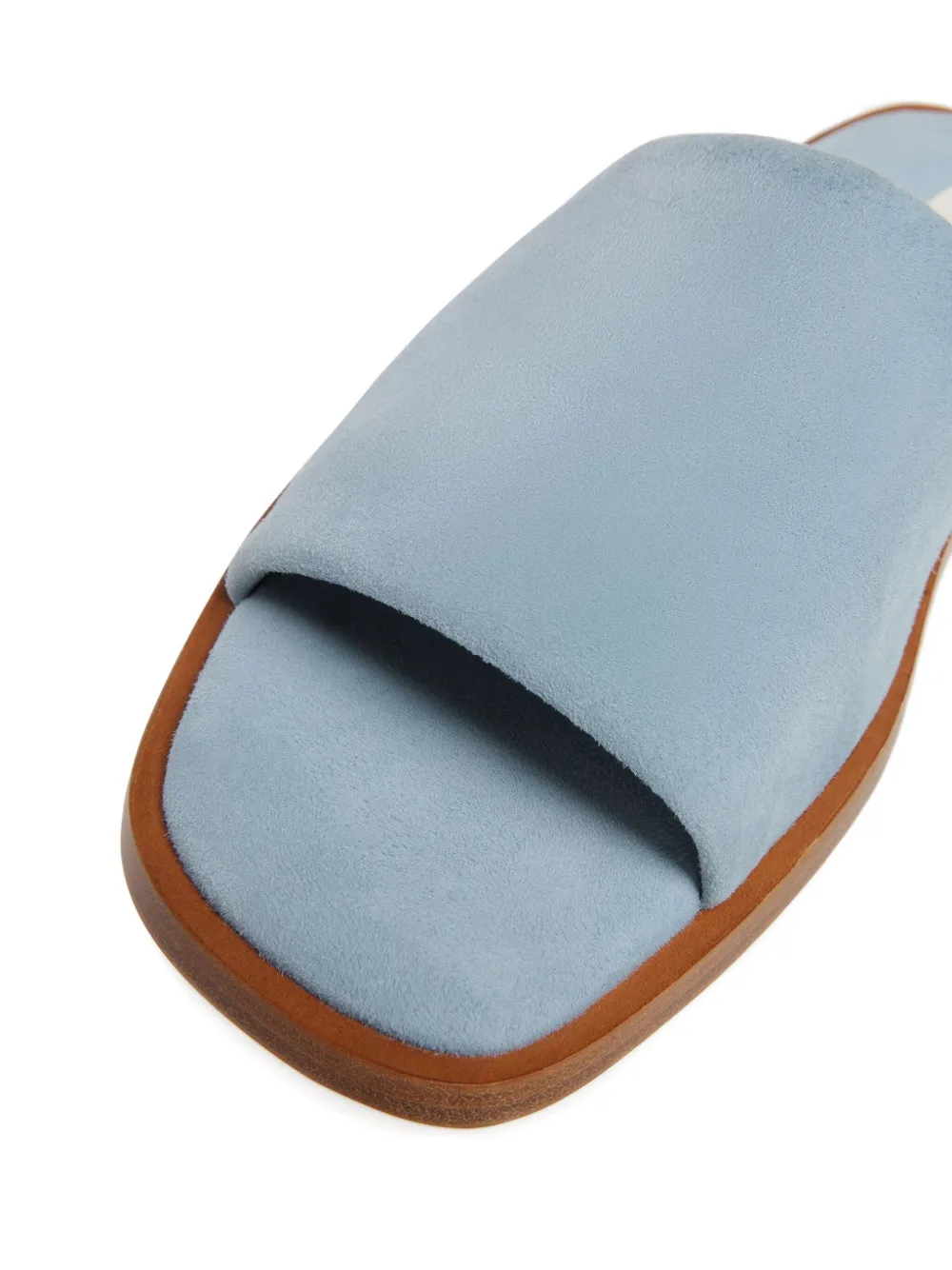 Bally Sabian leren sandalen met vierkante neus Blauw