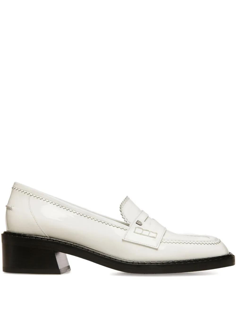 Bally Elly Patent-leather Loafers In White