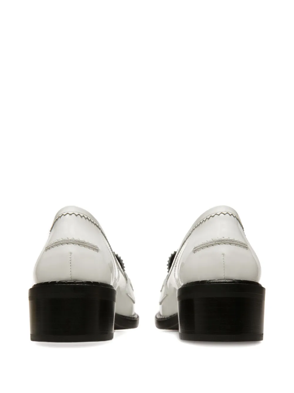 Bally Elly Patent-leather Loafers In White