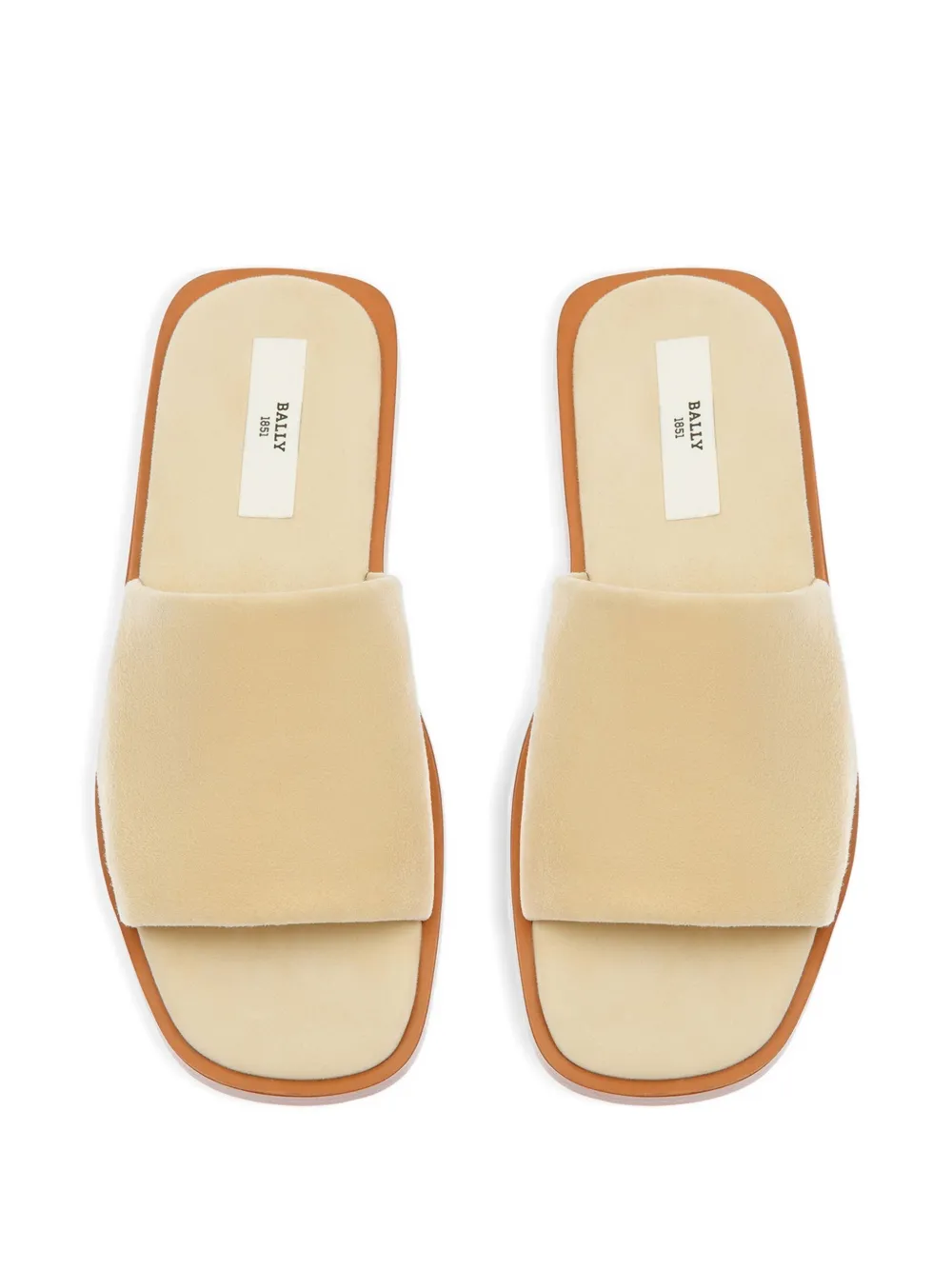 Bally Sabian leren sandalen met vierkante neus Beige