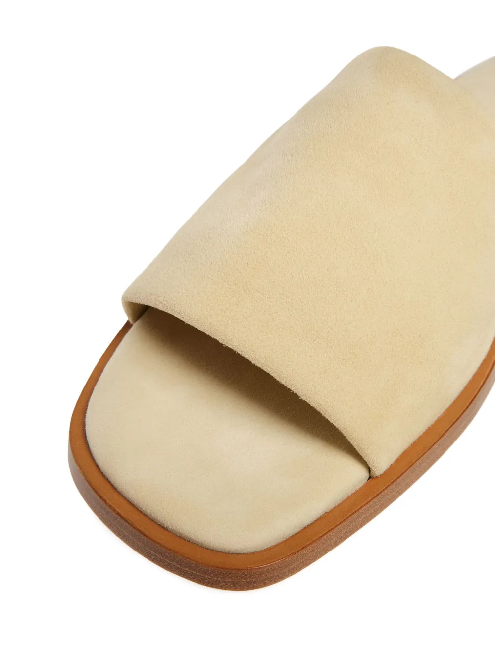 Bally Sabian leren sandalen met vierkante neus Beige