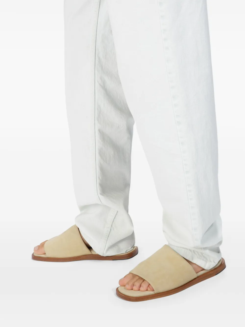 Bally Sabian leren sandalen met vierkante neus Beige